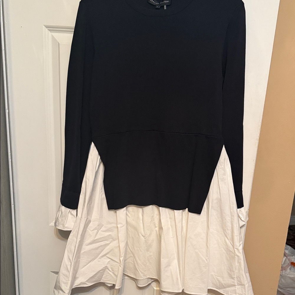 English Factory Black Knit Top